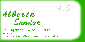 alberta sandor business card